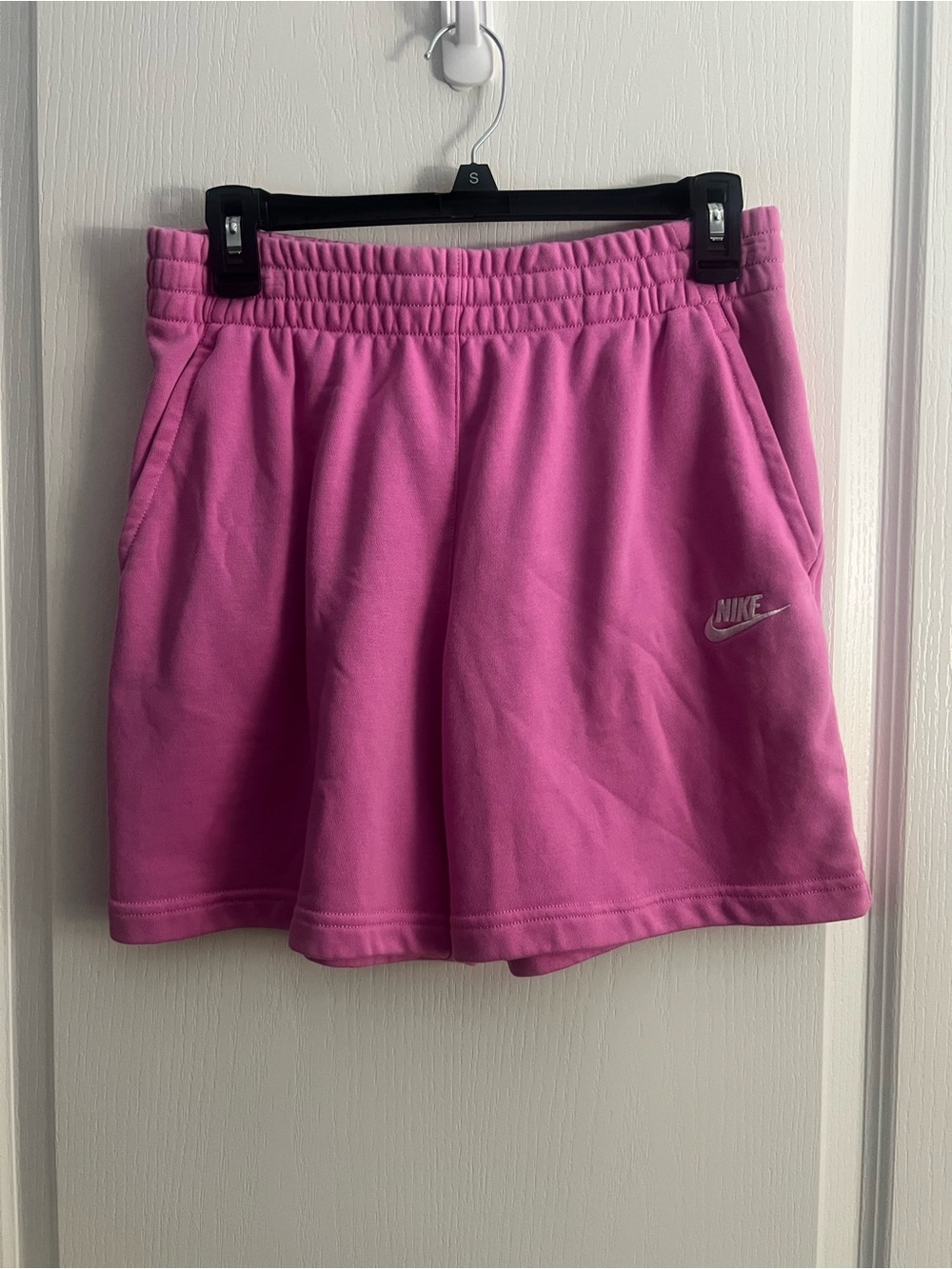 Nike Boys Bright Pink Athletic Shorts with Elastic Waist and Pockets